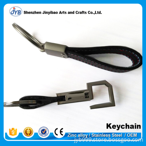 custom hot sale leather car logo keyrings for business